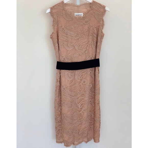 EMILIO PUCCI BLUSH LACE BELTED DRESS SIZE IT 42 / US 8 NWOTS! - Picture 5 of 15